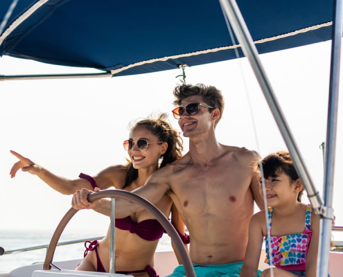 family-on-boat