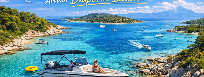 One Day Boat Route Around Diaporos Island